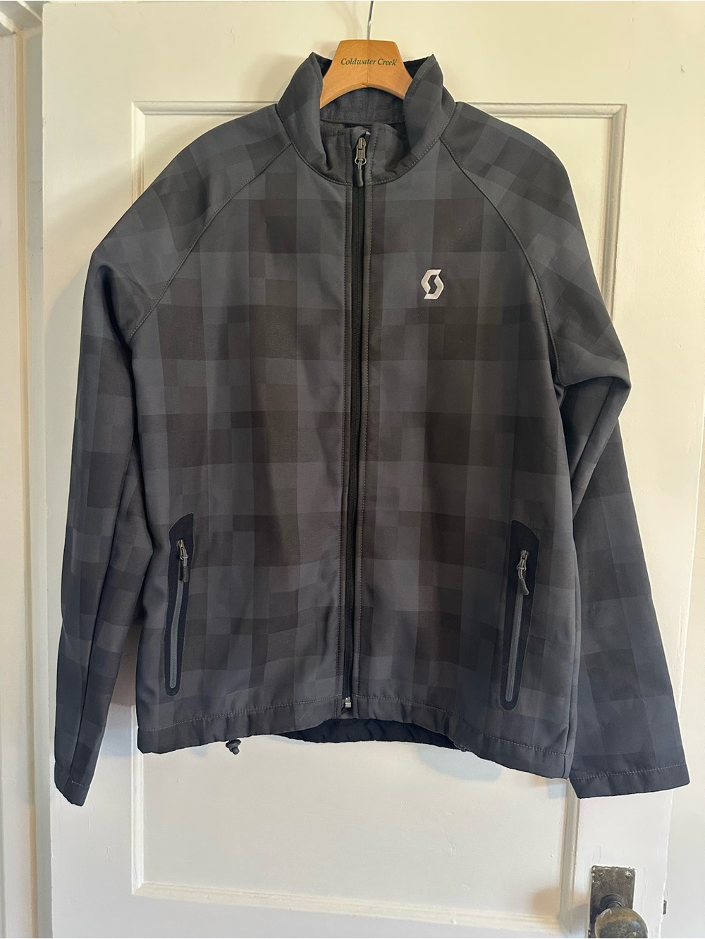 Scott Men's Dark Gray Check Lightweight Jacket